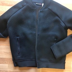 Rare Reebok Neoprene Perforated Bomber Jacket